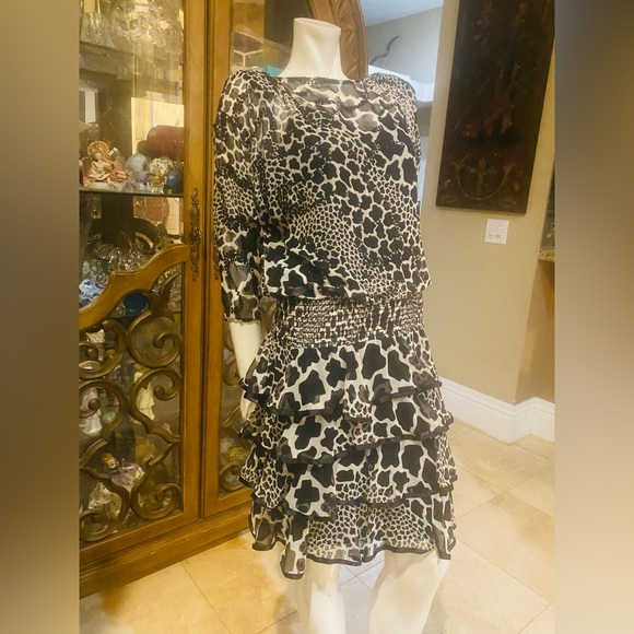 Vintage Pat Richards By Michael Maielle Black/White Sequins Dress - Picture 8 of 10